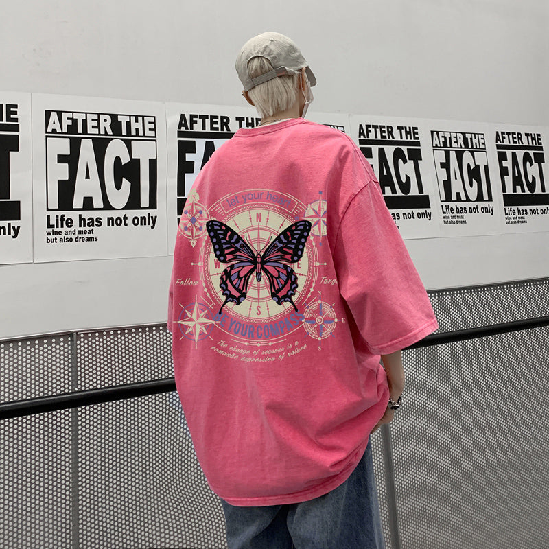 着回し力抜群 個性派 ビッグロゴ ゆったり 全6色 半袖Tシャツ-A742