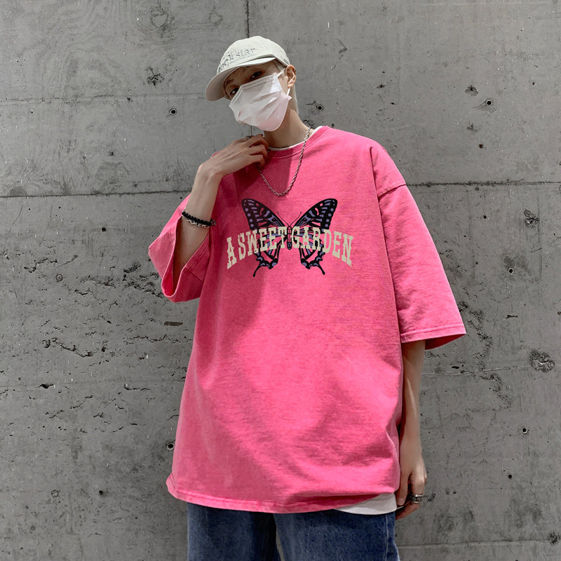着回し力抜群 個性派 ビッグロゴ ゆったり 全6色 半袖Tシャツ-A742