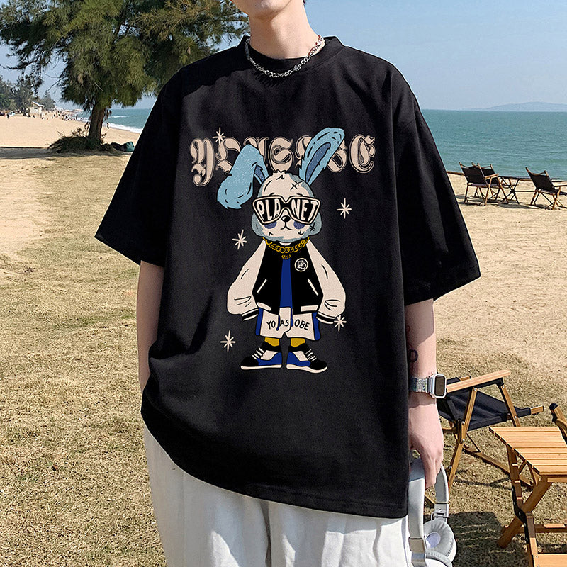 絶対欲しい 大注目 プリント 全9色 ゆったり 半袖Tシャツ -A729