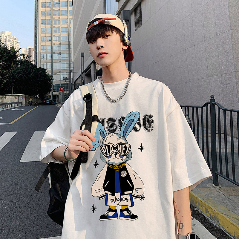 絶対欲しい 大注目 プリント 全9色 ゆったり 半袖Tシャツ -A729