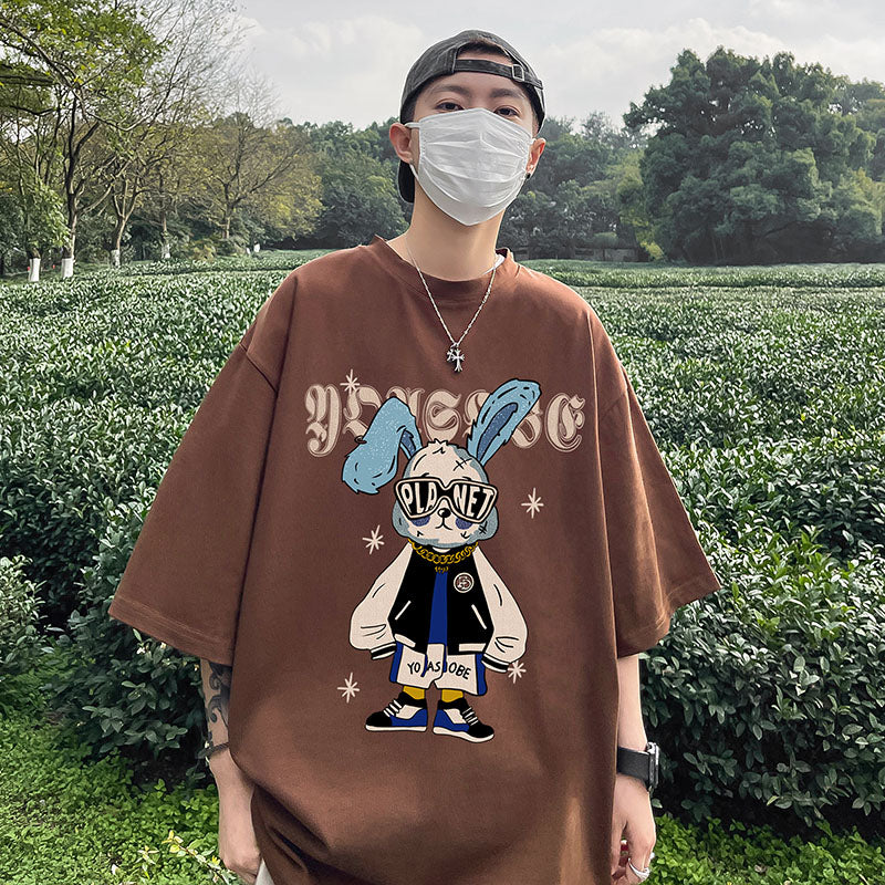 絶対欲しい 大注目 プリント 全9色 ゆったり 半袖Tシャツ -A729