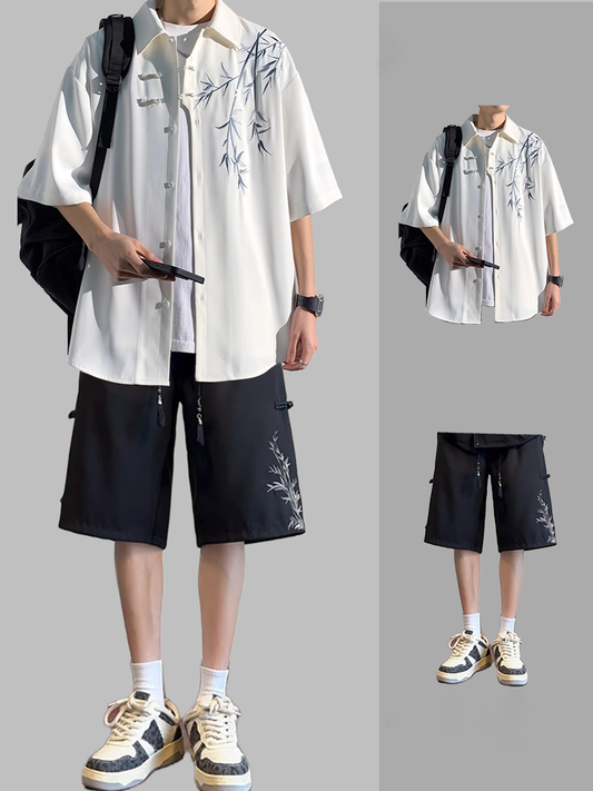 大活躍 海外トレンド 半袖Tシャツⅹパンツセット 全2色- A823