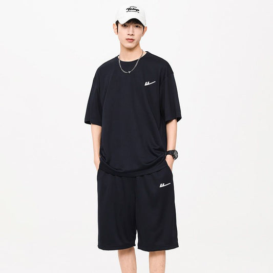 新商品 カジュアル ルーズ 半袖Tシャツⅹパンツセット男女兼用 全6色-A824