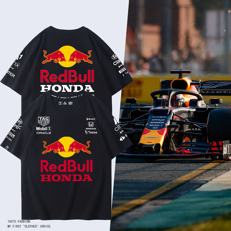 大活躍 海外トレンド10色選べる レーシングスーツ半袖Tシャツ -A704