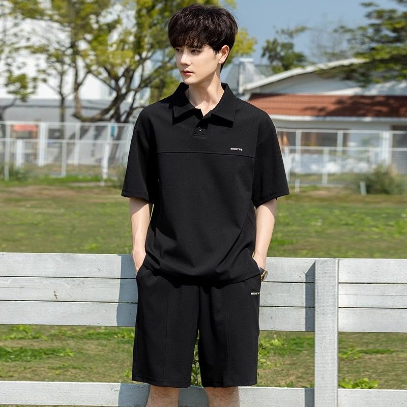 絶対欲しい カジュアル 半袖Tシャツⅹパンツセット 全2色-A818