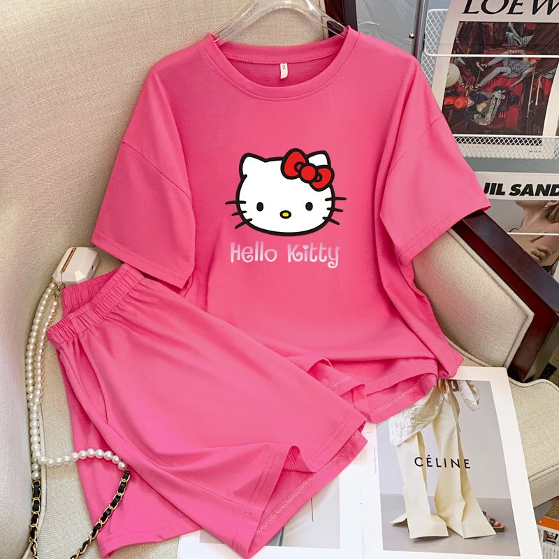 超人気 清涼感たっぷり プリント 全10色 ブラウス+パンツ セットアップ-A1082