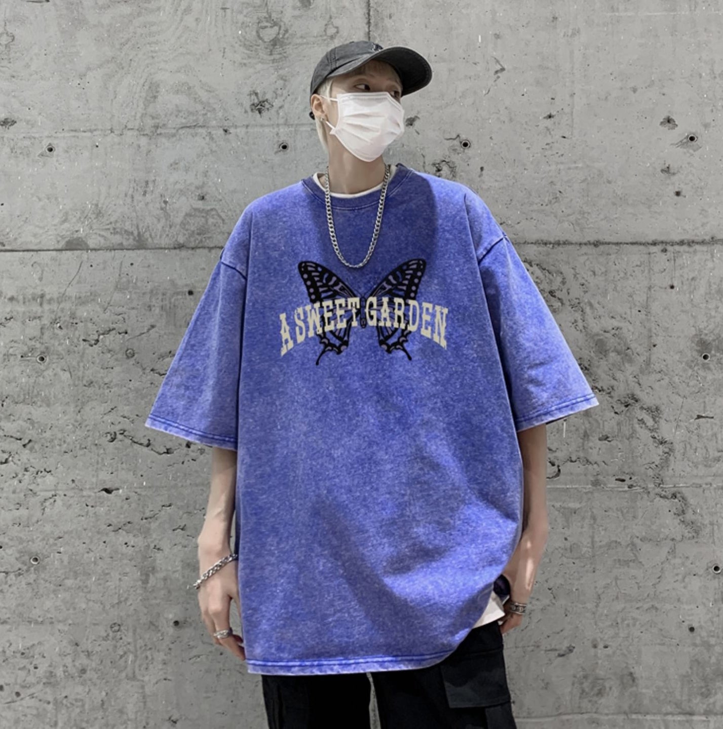 着回し力抜群 個性派 ビッグロゴ ゆったり 全6色 半袖Tシャツ-A742