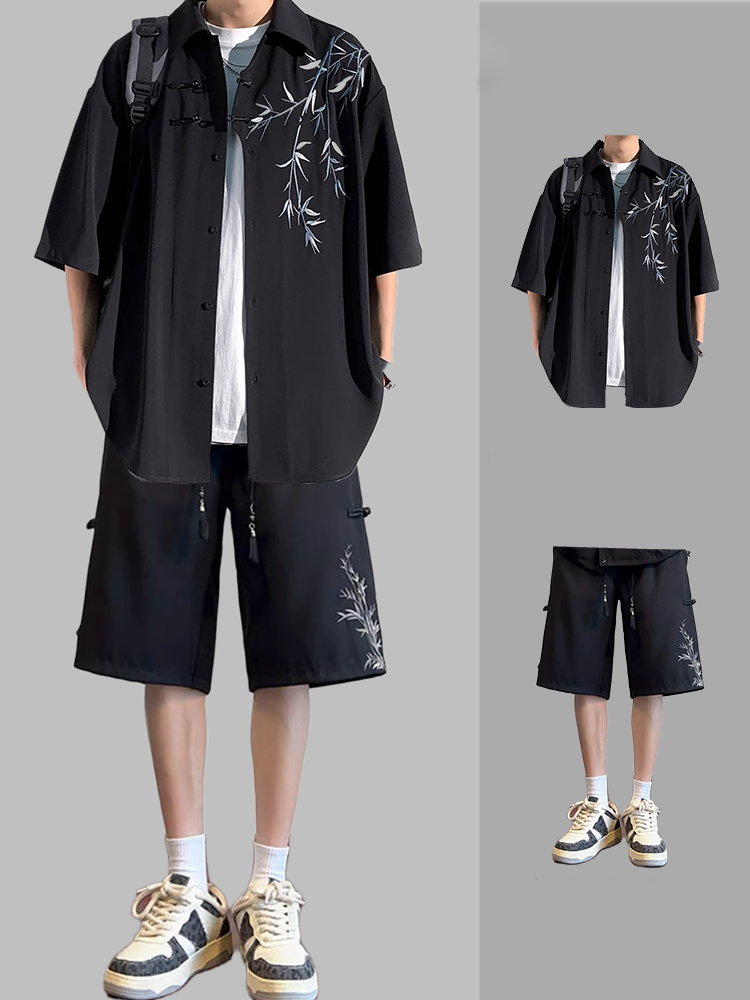 大活躍 海外トレンド 半袖Tシャツⅹパンツセット 全2色- A823