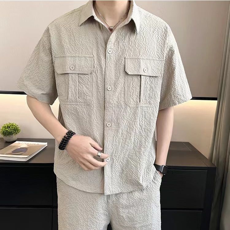話題沸騰中 カジュアル 半袖Tシャツⅹパンツセット 全3色-A825