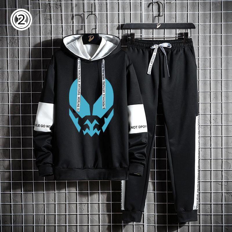 絶対流行 個性的なデザイン カジュアル プリント パーカーⅹパンツセット2色 4種選択可-A1521