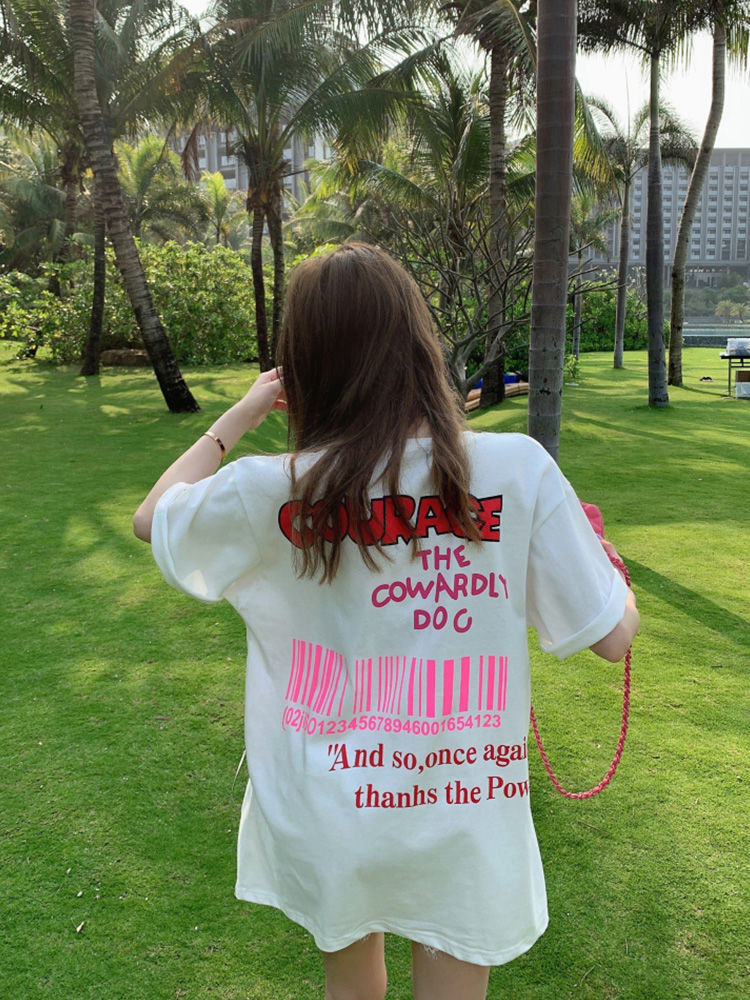 絶対流行 上質 キュート プリント 半袖 Tシャツ-A762