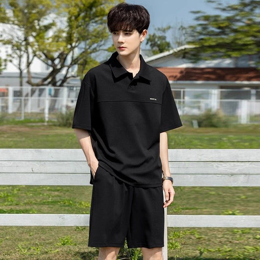 絶対欲しい カジュアル 半袖Tシャツⅹパンツセット 全2色-A818