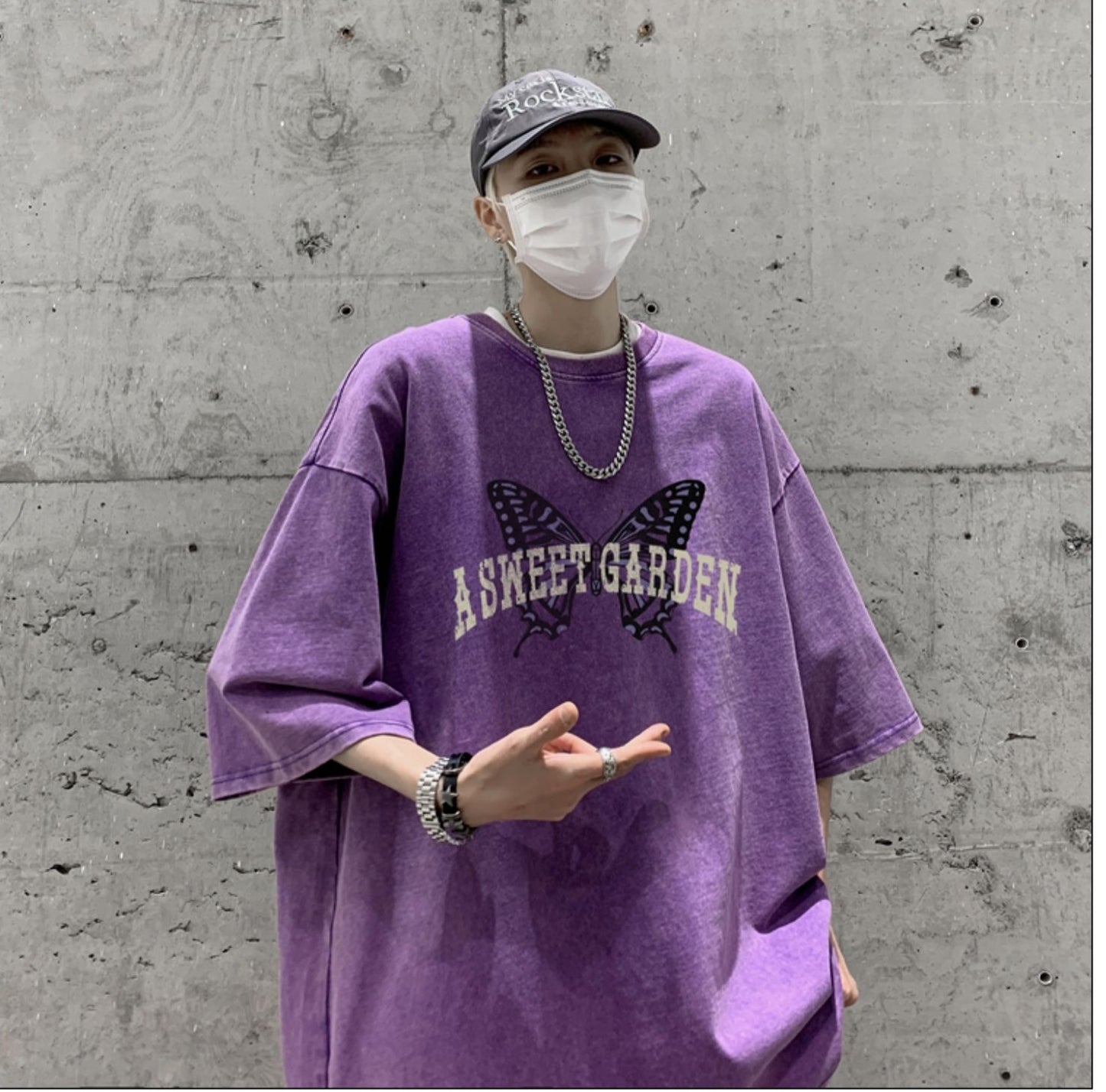 着回し力抜群 個性派 ビッグロゴ ゆったり 全6色 半袖Tシャツ-A742