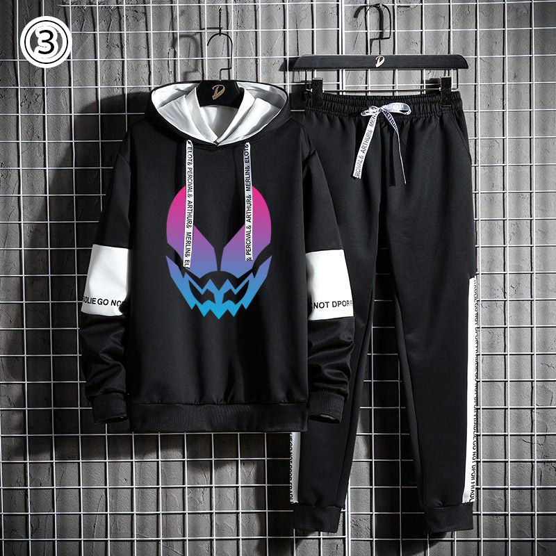絶対流行 個性的なデザイン カジュアル プリント パーカーⅹパンツセット2色 4種選択可-A1521