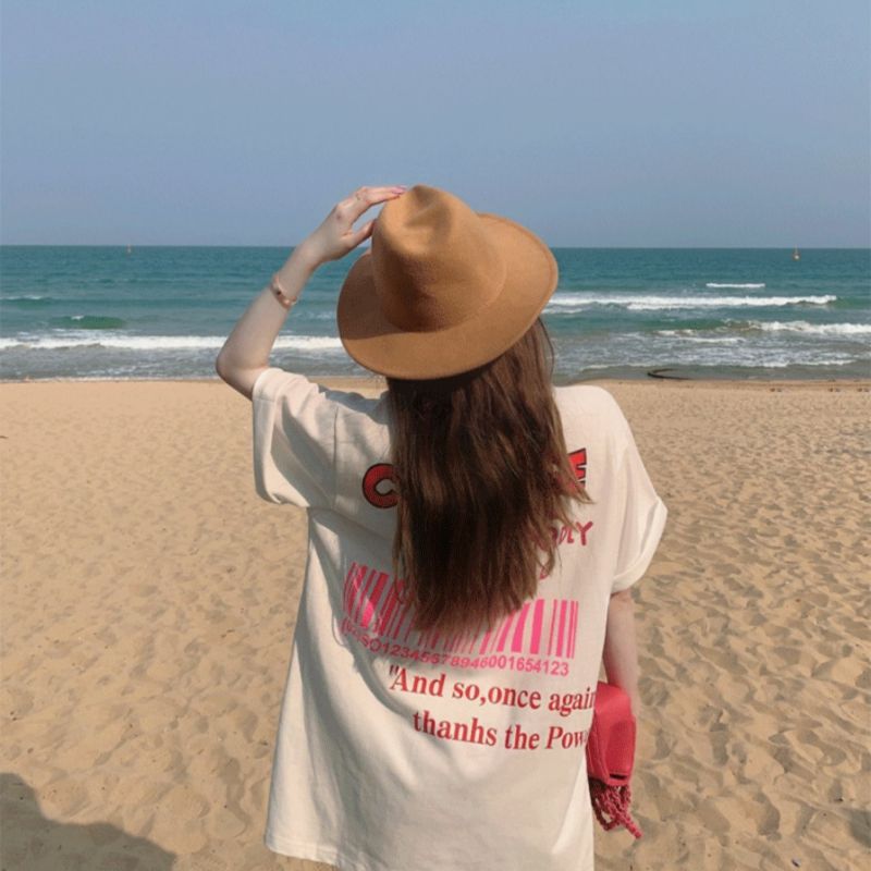絶対流行 上質 キュート プリント 半袖 Tシャツ-A762