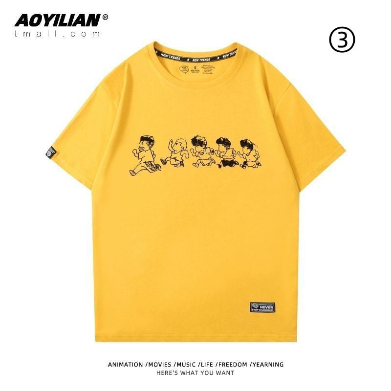 好感度UP 絶対流行 着回し力抜群 おすすめ プリントロゴ 半袖 Tシャツ-A2469