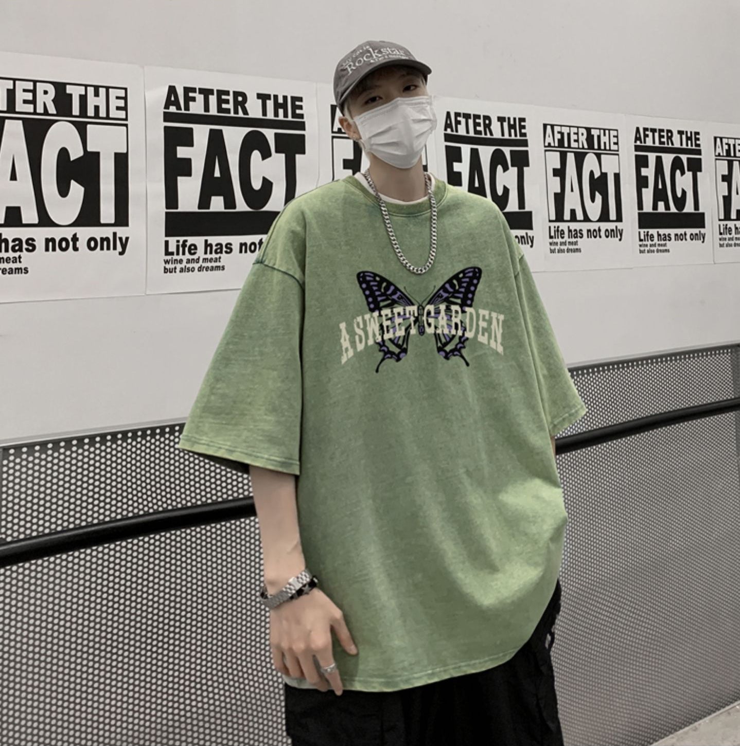 着回し力抜群 個性派 ビッグロゴ ゆったり 全6色 半袖Tシャツ-A742