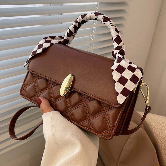 一目惚れ オシャレ度満点 無地 メッセンジャーバッグ ハンドバッグ<ins-2788>