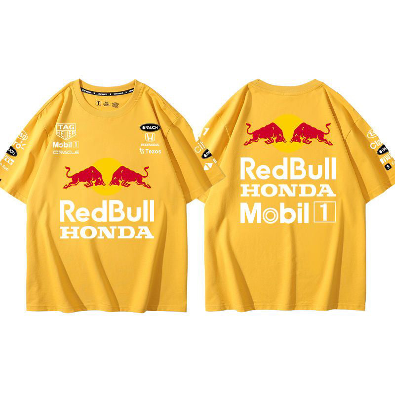 大活躍 海外トレンド10色選べる レーシングスーツ半袖Tシャツ -A704