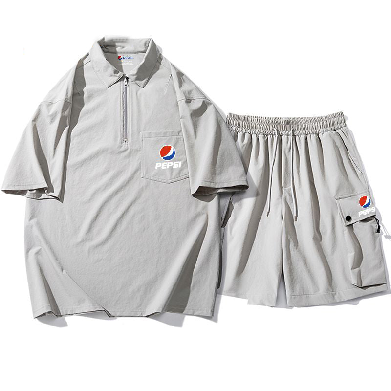 大活躍 カジュアル ルーズ 半袖Tシャツⅹパンツセット 全5色- A797