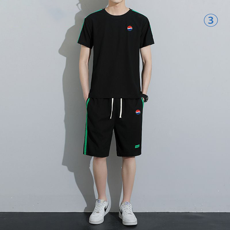 新商品 カジュアル ルーズ 半袖Tシャツⅹパンツセット 全6色- A800
