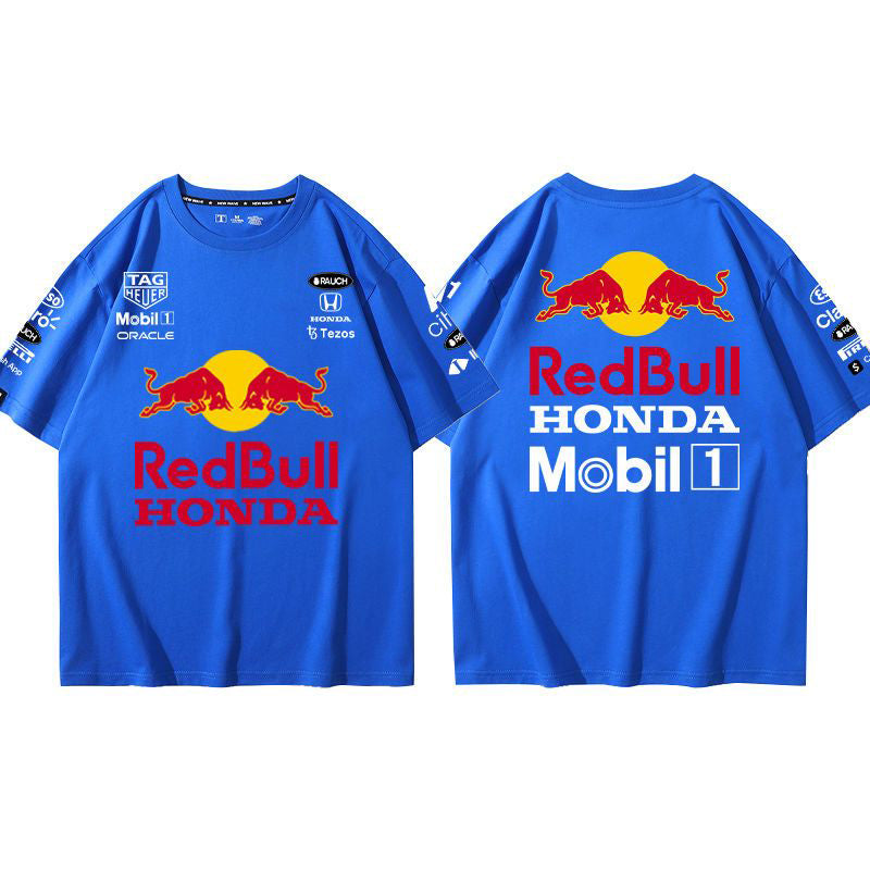 大活躍 海外トレンド10色選べる レーシングスーツ半袖Tシャツ -A704