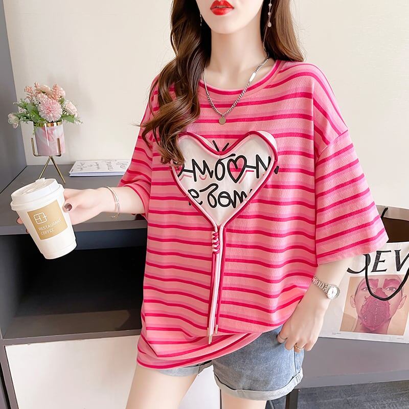 スタイリッシュ 今季大好評 ボーダー柄 Tシャツ カットソー<ins-3254>