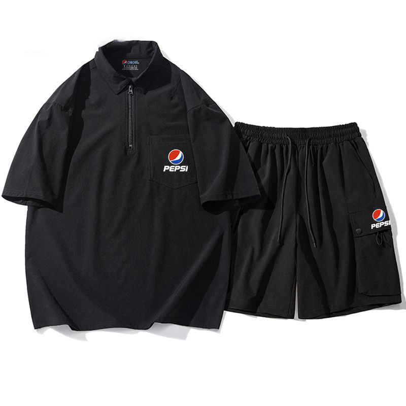 大活躍 カジュアル ルーズ 半袖Tシャツⅹパンツセット 全5色- A797