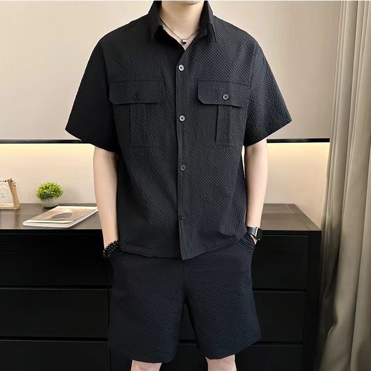 話題沸騰中 カジュアル 半袖Tシャツⅹパンツセット 全3色-A825