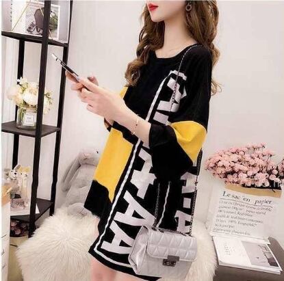 新作 個性派 切り替え プリント  全2色 半袖Tシャツ<ins-8168>