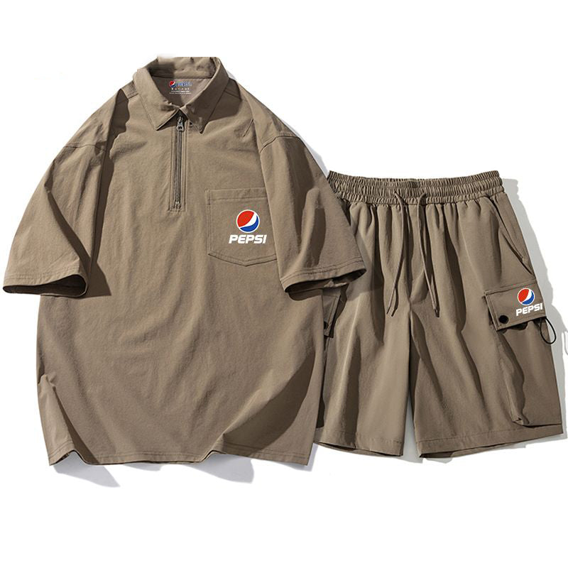 大活躍 カジュアル ルーズ 半袖Tシャツⅹパンツセット 全5色- A797