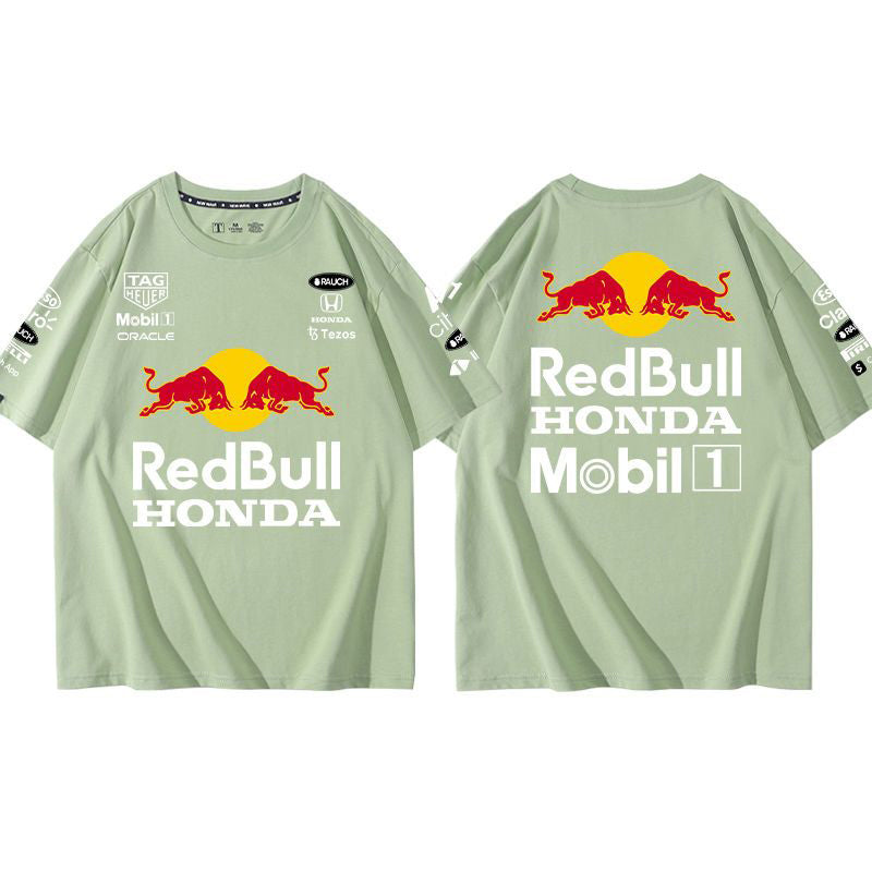 大活躍 海外トレンド10色選べる レーシングスーツ半袖Tシャツ -A704