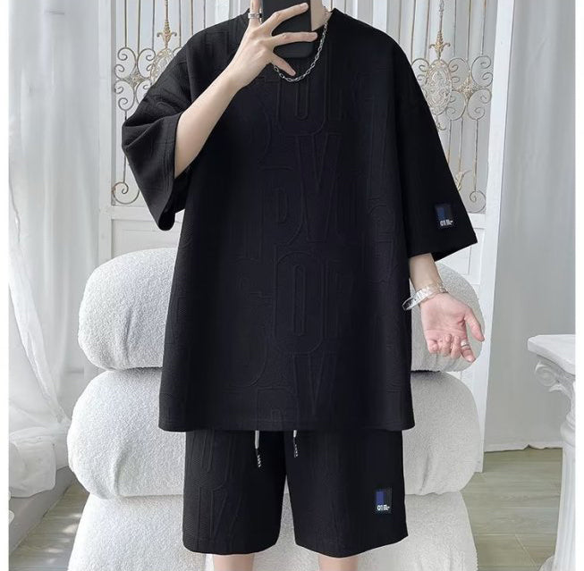 絶対欲しい カジュアル 半袖Tシャツⅹパンツセット 全3色-A828