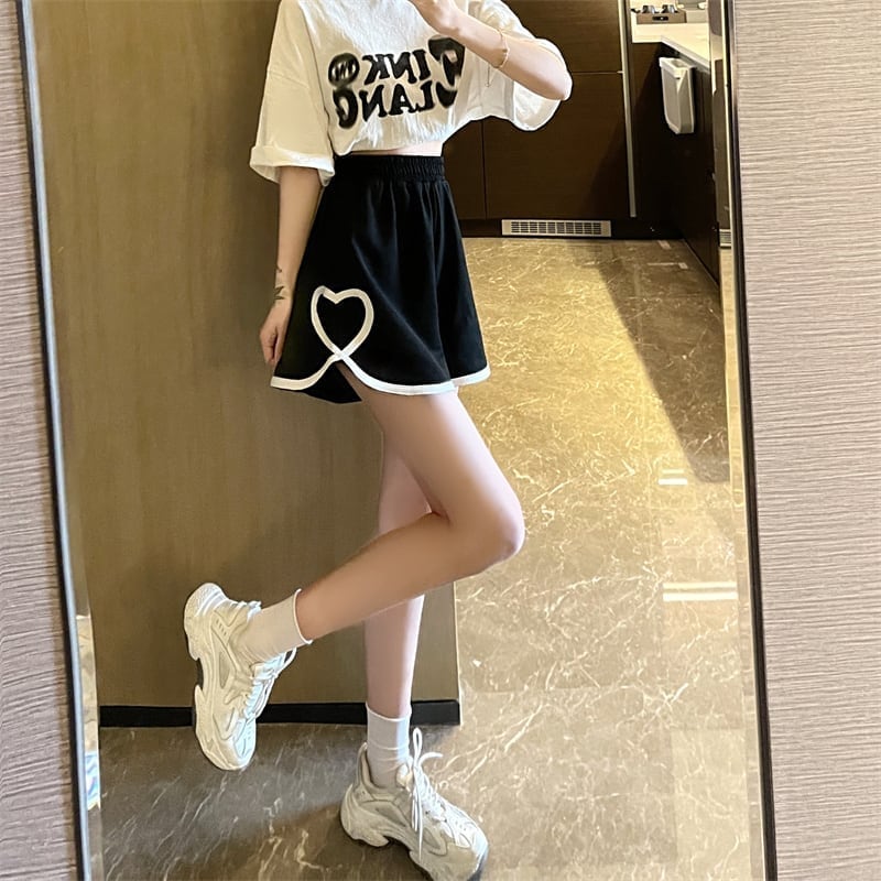 ゆったり感アップ カジュアル ハイウエスト パンツ ボトムス<ins-3563>
