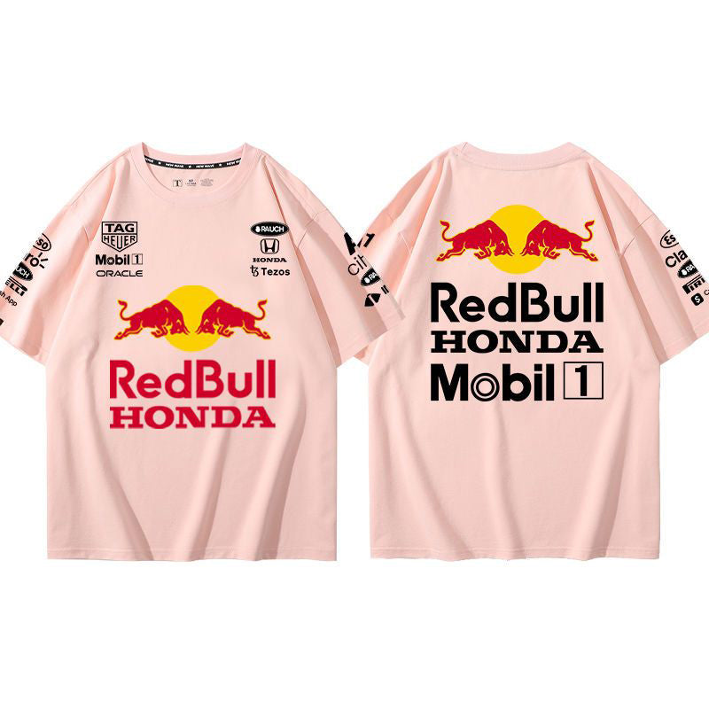 大活躍 海外トレンド10色選べる レーシングスーツ半袖Tシャツ -A704