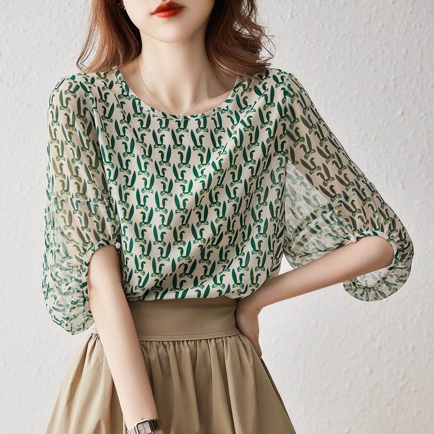 大好評 ゆったり感アップ エレガント Tシャツ カットソー<ins-8344>