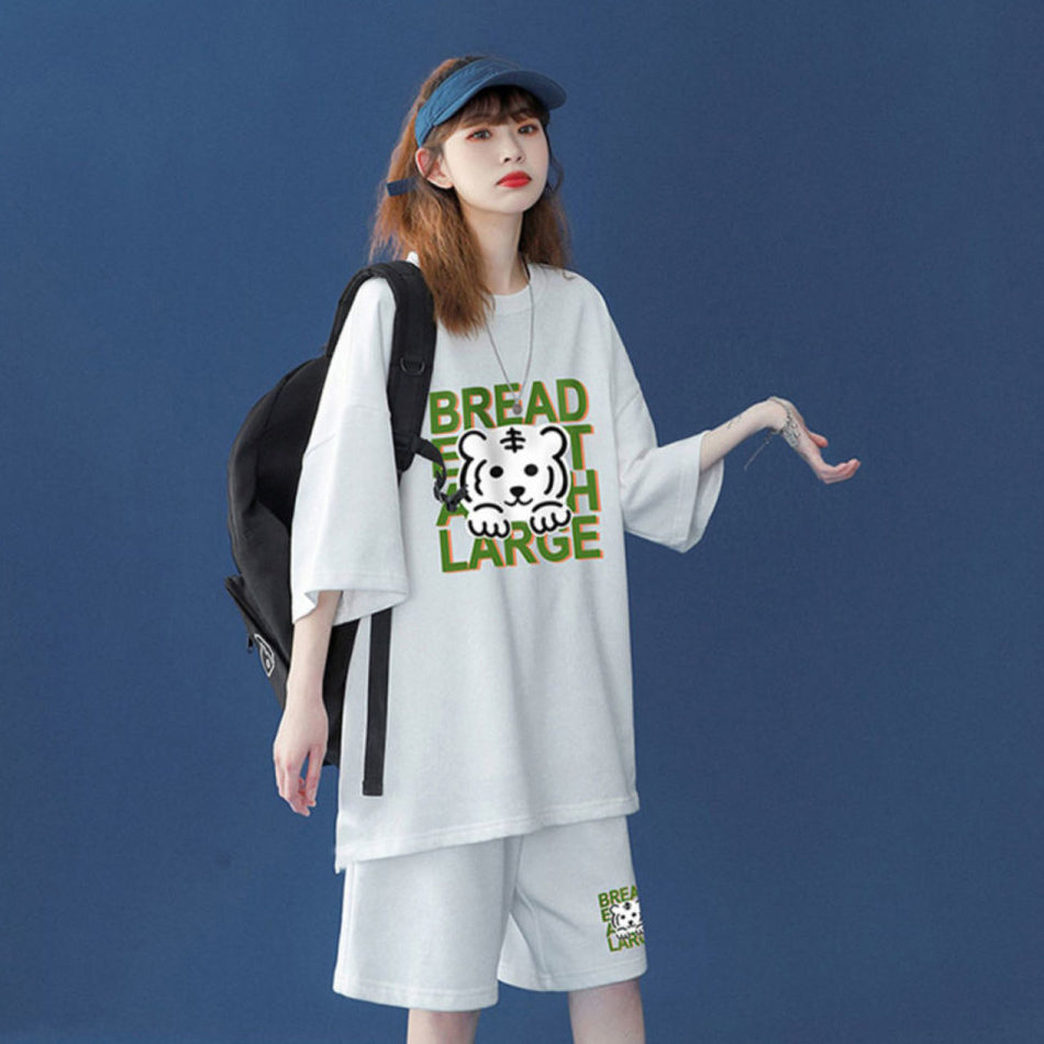 超人気 上質 カジュアル 半袖Tシャツⅹパンツセット全4色-A746