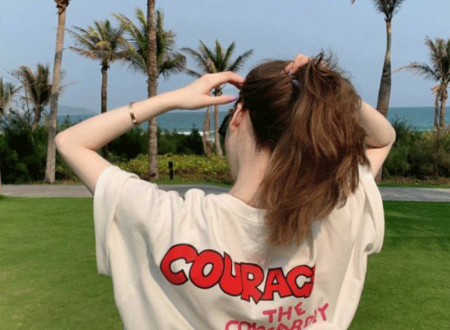 絶対流行 上質 キュート プリント 半袖 Tシャツ-A762