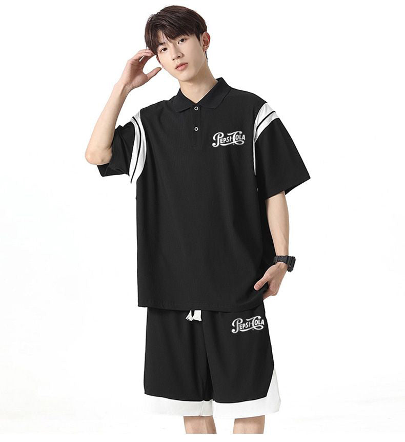新商品 カジュアル ルーズ 半袖Tシャツⅹパンツセット 全2色-A795