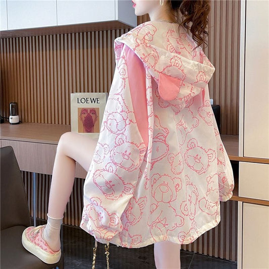 今季マストバイ ファッション 透け感 日焼け対策  パーカー コート<ins-8473>