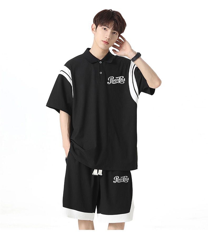 新商品 カジュアル ルーズ 半袖Tシャツⅹパンツセット 全2色-A795