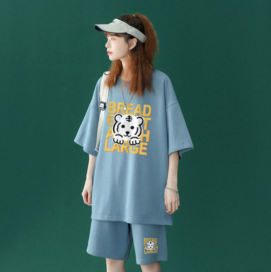 超人気 上質 カジュアル 半袖Tシャツⅹパンツセット全4色-A746