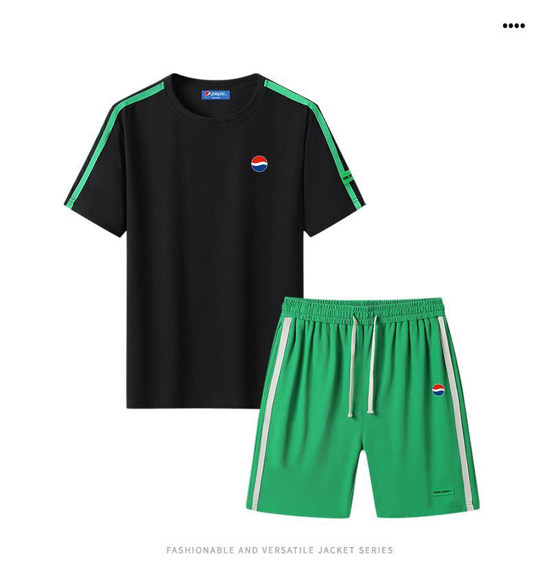 新商品 カジュアル ルーズ 半袖Tシャツⅹパンツセット 全6色- A800