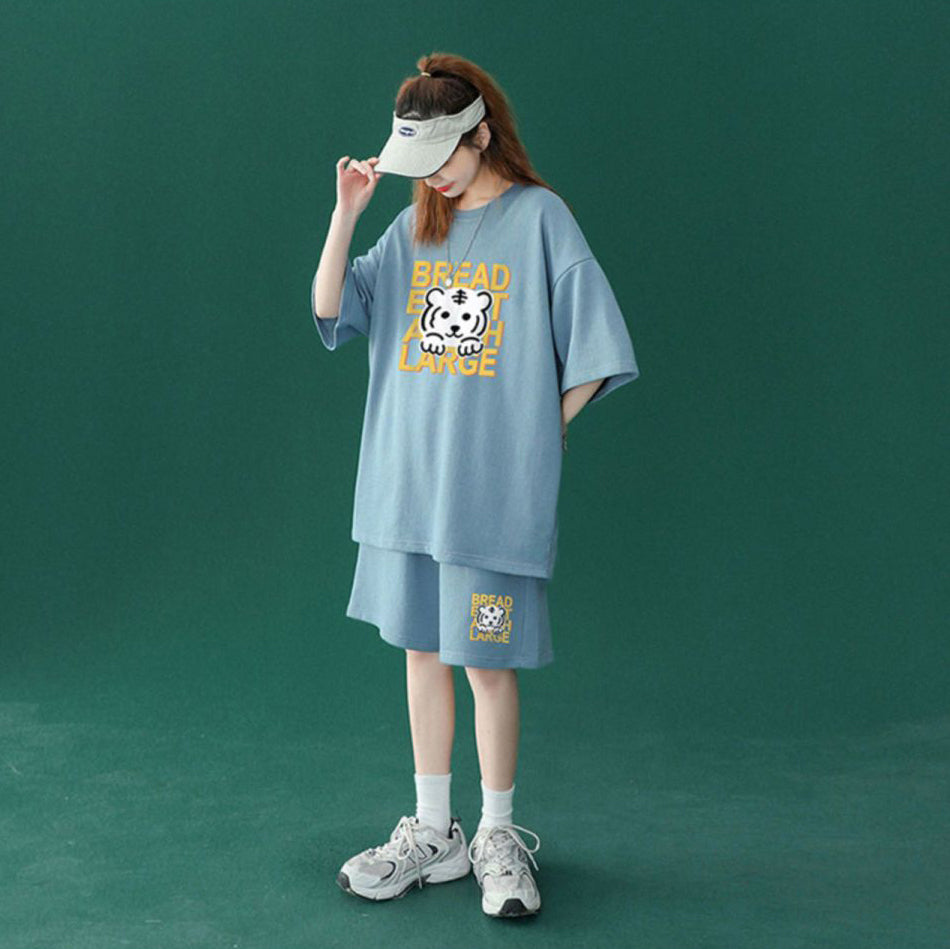 超人気 上質 カジュアル 半袖Tシャツⅹパンツセット全4色-A746