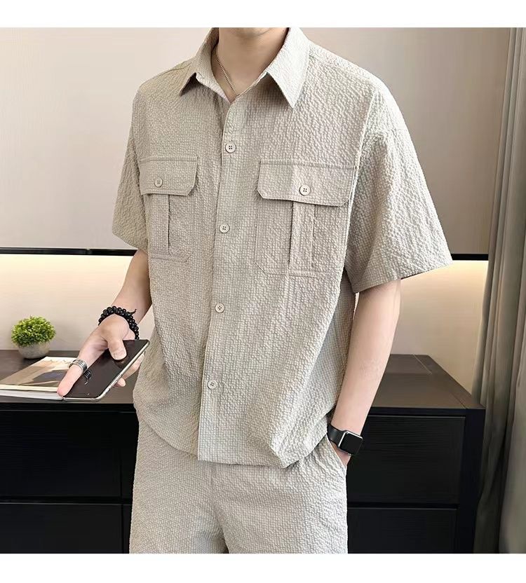 話題沸騰中 カジュアル 半袖Tシャツⅹパンツセット 全3色-A825