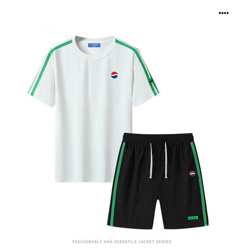 新商品 カジュアル ルーズ 半袖Tシャツⅹパンツセット 全6色- A800