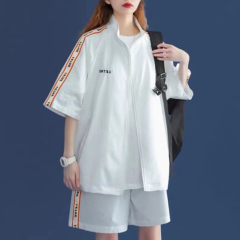 着回し力抜群 絶対流行 カジュアル 半袖Tシャツⅹパンツセット<ins-8191>