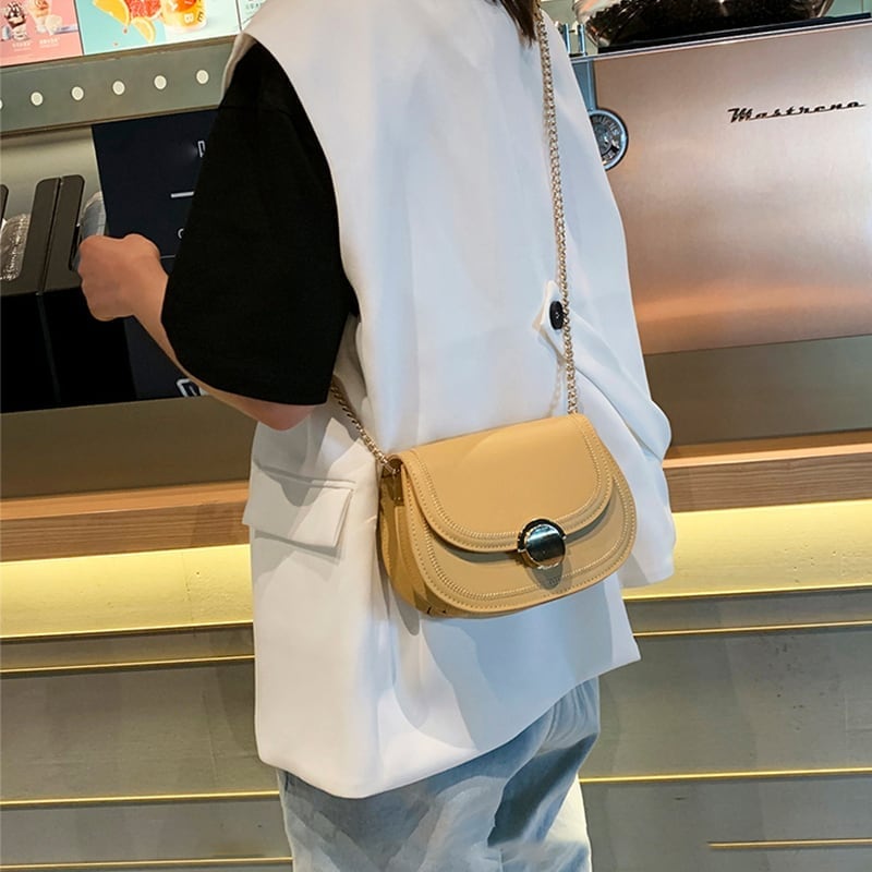 スタイリッシュ お値段以上 無地 メッセンジャーバッグ ショルダーバッグ<ins-2877>