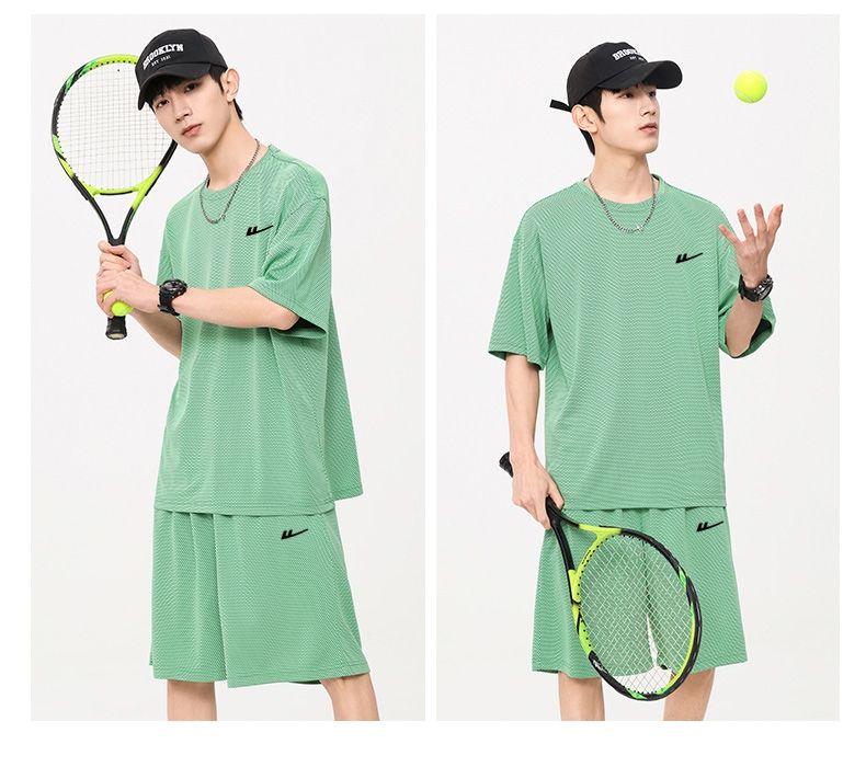 新商品 カジュアル ルーズ 半袖Tシャツⅹパンツセット男女兼用 全6色-A824