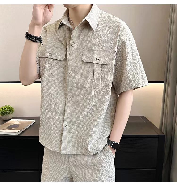 話題沸騰中 カジュアル 半袖Tシャツⅹパンツセット 全3色-A825